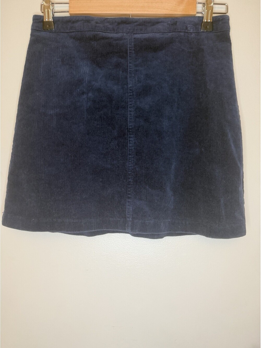 Forever 21 Navy Blue Corduroy A Line Zipper Skirt Junior Size Medium